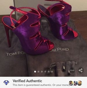 Tom Ford purple and red heels.